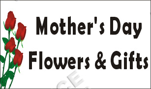 36inX60in Mother's Day Flowers & Gifts Banner