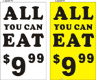 36inX60in ALL YOU CAN EAT Vinyl Banner Sign