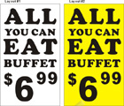 36inX60in ALL YOU CAN EAT BUFFET Vinyl Banner Sign