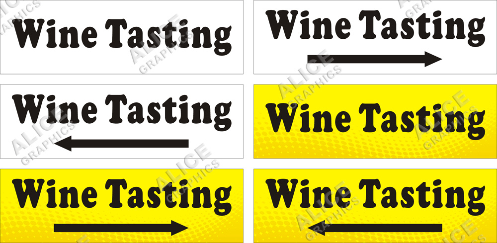 22inX72in Winery Wine Tasting Vinyl Banner Sign