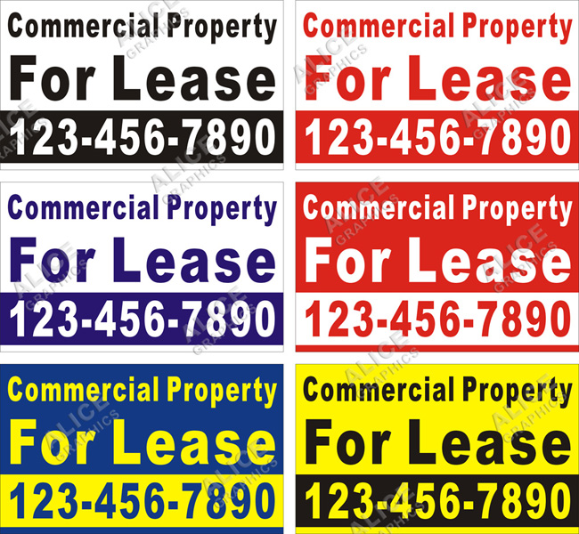 36inX60in Custom Printed Commercial Property For Lease Vinyl Banner Sign with Your Phone Number