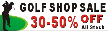36inX120in Custom Printed Golf Shop Sale Promotional Vinyl Banner Sign