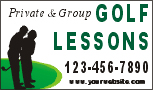 36inX60in Custom Printed Private and Group Golf Lessons Vinyl Banner Sign