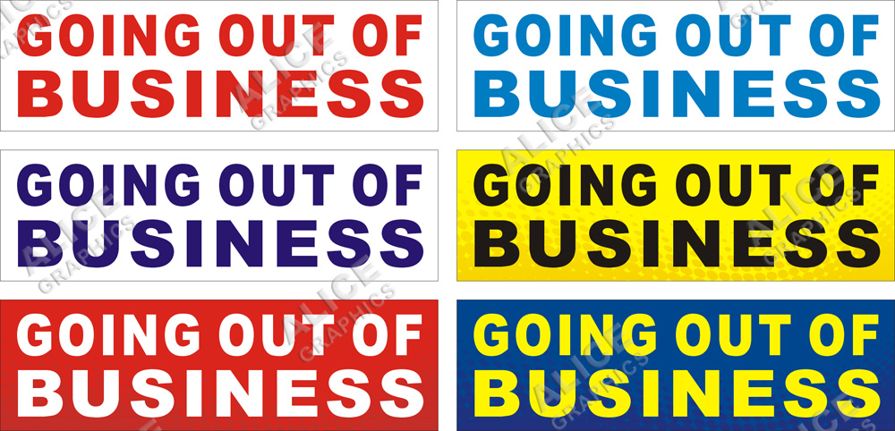 36inX120in GOING OUT OF BUSINESS Vinyl Banner Sign