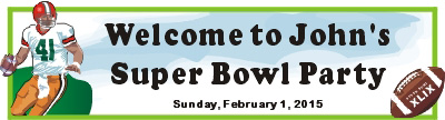 22inX84in Custom Personalized NFL Super Bowl Football Party Vinyl Banner Sign (201201172050)