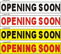 22inX120in Opening Soon Banner Sign