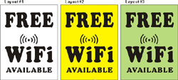 36inX48in FREE WiFi AVAILABLE Vinyl Banner Sign