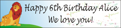 22inX96in Custom Personalized Happy Birthday Vinyl Banner Sign