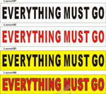 22inX120in (Store Closing) EVERYTHING MUST GO Vinyl Banner Sign