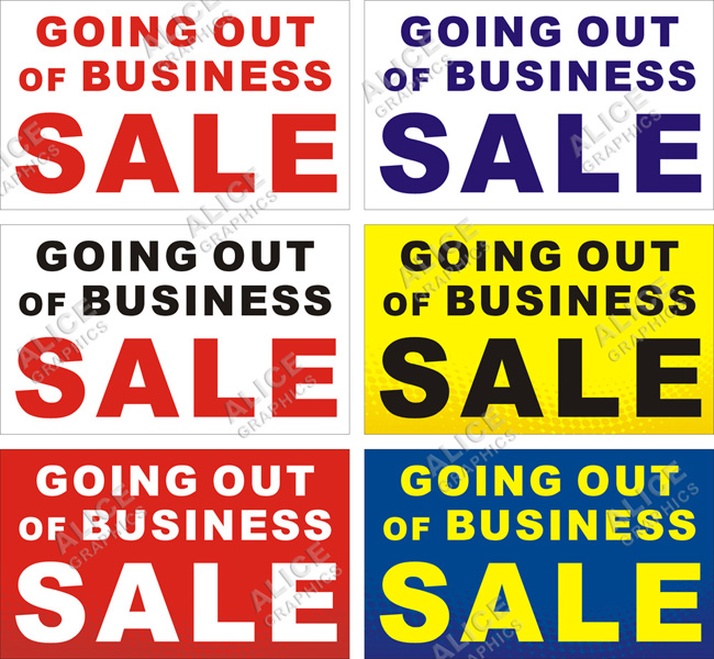 36inX60in GOING OUT OF BUSINESS SALE Vinyl Banner Sign