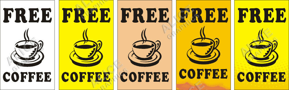 36inX60in FREE COFFEE Vinyl Banner Sign