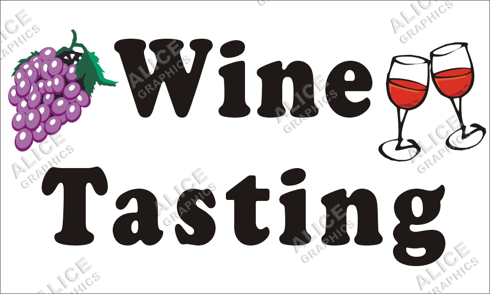 36inX60in Wine Tasting Vinyl Banner Sign