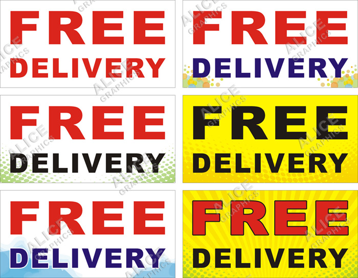 22inX44in (28inX56in, or 36inX72in) FREE DELIVERY Vinyl Banner Sign