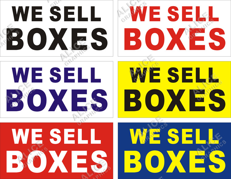 22inX44in WE SELL BOXES Vinyl Banner Sign