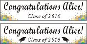 22inX96in Custom Personalized Congratulations Graduation Vinyl Banner Sign