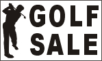 36inX60in GOLF SALE Vinyl Banner Sign