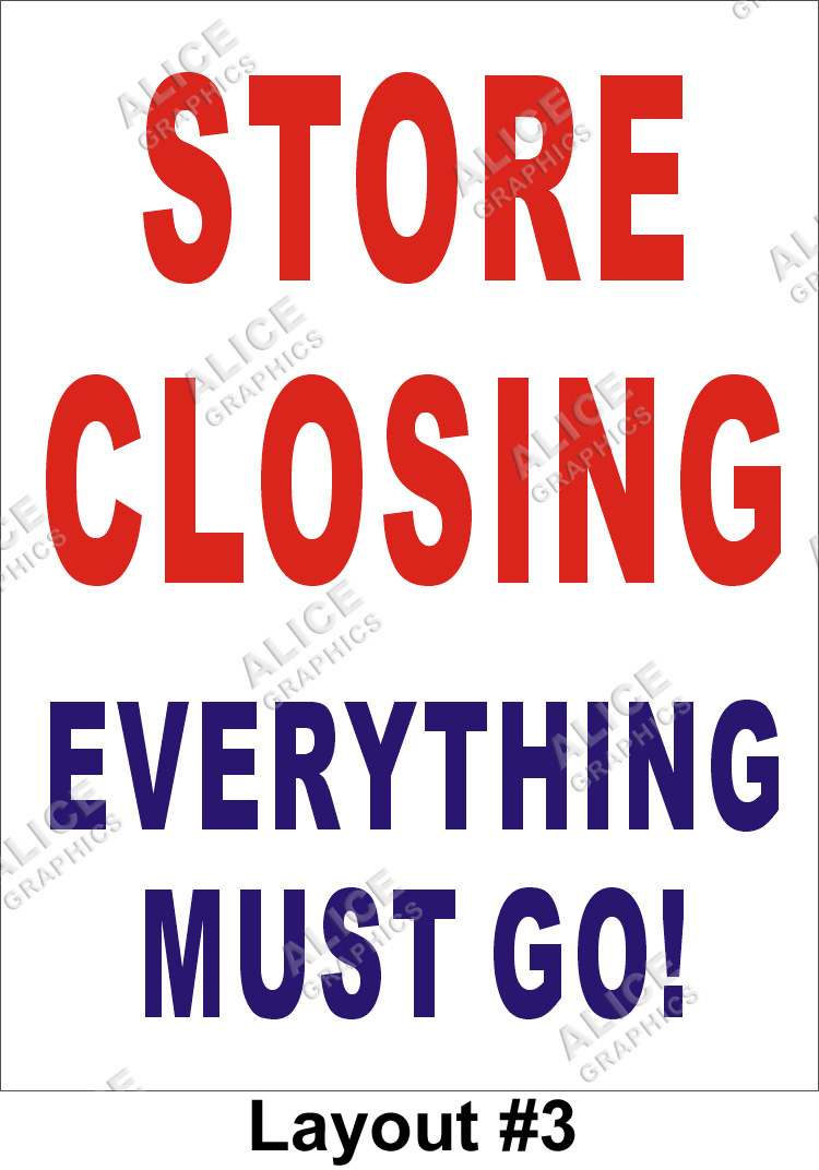 CLEARANCE SALE - Vinyl Banner Store Clearance Sign 20x48 Inch - ryb