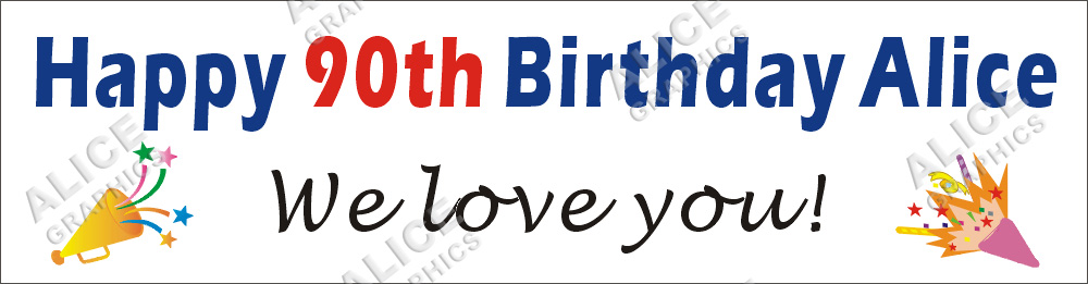 22inX84in Custom Personalized Happy ( 1st, 14th, 16th, 18th, 20th, 30th, 40th, 50th, 60th, 70th, 80th, 90th, 100th ) Birthday Party Vinyl Banner Sign