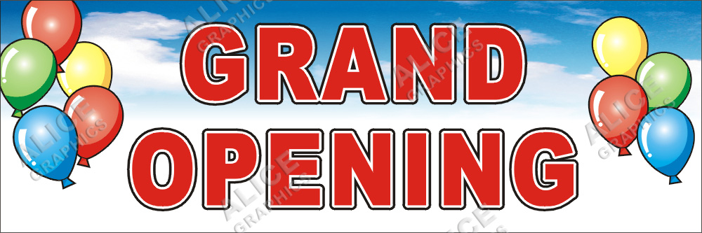 22inX66in (28inX84in, or 36inX108in) GRAND OPENING Banner Sign