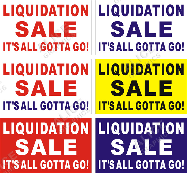 36inX60in Liquidation Sale Vinyl Banner Sign