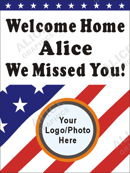 36inX48in Custom Personalized US Marine Welcome Home Party Vinyl Banner Sign