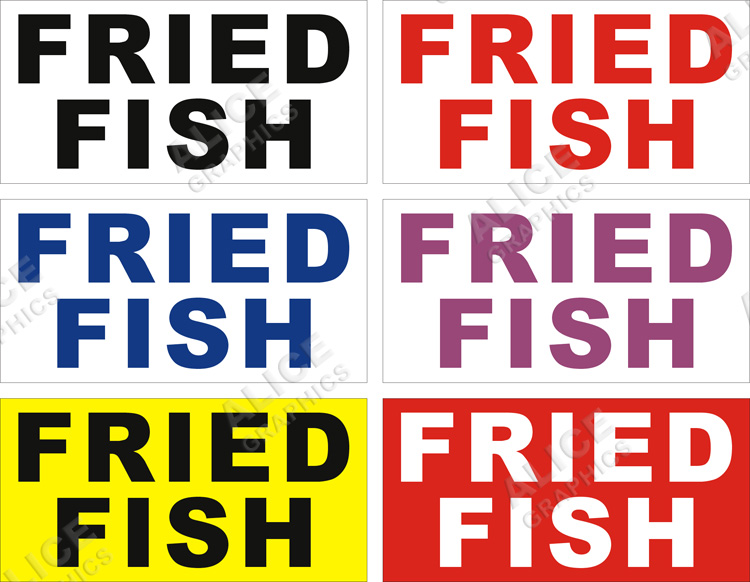22inX44in FRIED FISH Vinyl Banner Sign