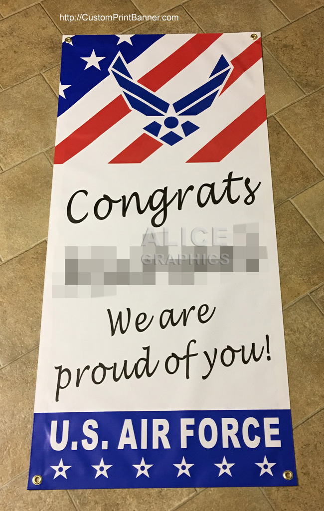 Personalized Custom Party Banner U.S AIR FORCE 